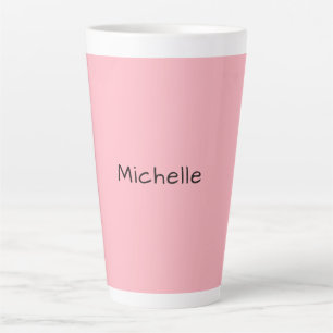 Tasse Latte Rose Clair Professionnel Unique Écriture Manuscrit