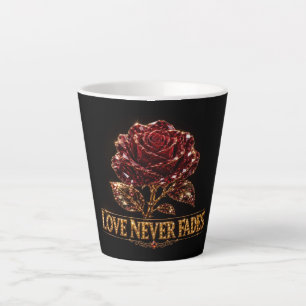 Tasse Latte Rose Cristal Rubis – L'amour ne se démode jamais