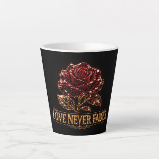 Tasse Latte Rose Cristal Rubis – L'amour ne se démode jamais