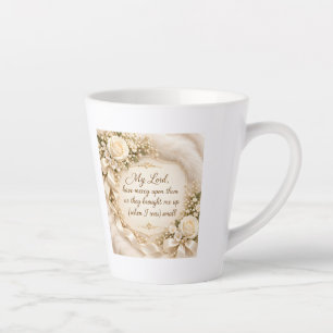 Tasse Latte Rose d'Ivoire Élégante Parents Dua Inspirante