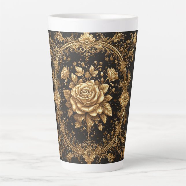 Tasse Latte Rose en or luxueuse (Devant)