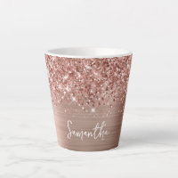 Rose Gold Pailleté Brillante Nom Glam
