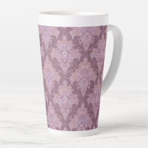 Tasse Latte Rose Mauve Lilas Lavande Poussiéreuse Élégant Dama