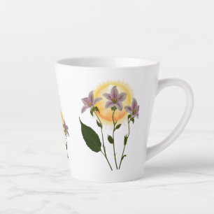 Tasse Latte Rose papillon élégante vintage pêche petite