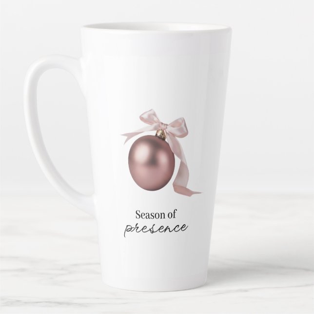 TASSE LATTE ROSE POUDRÉ POUR LES FÊTES CHIC (Gauche)