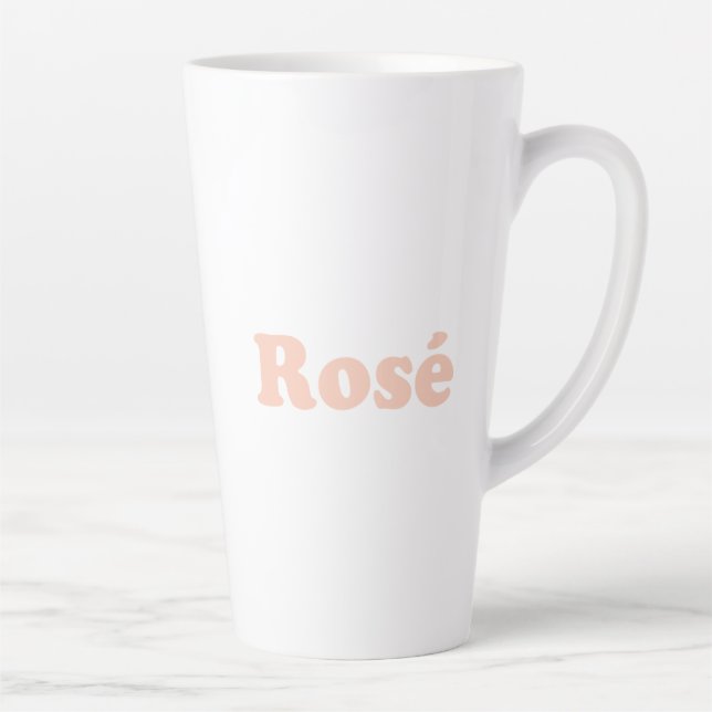 Tasse Latte rose "Rose" blanc clair (Droite)