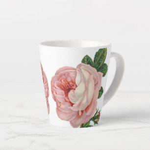Tasse Latte Rose rose Vintage