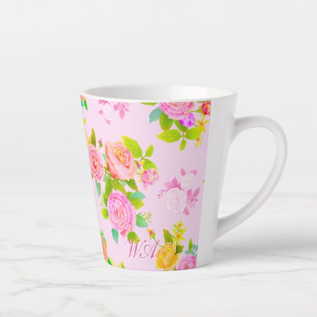Tasse Latte Rose Shabby rose Vintage (Droite)