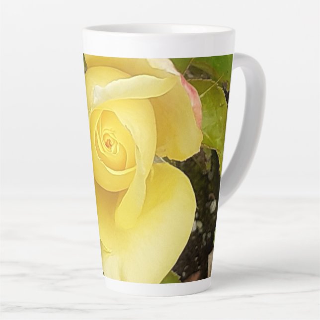 Tasse Latte Rosebud jaune (Angle droit)