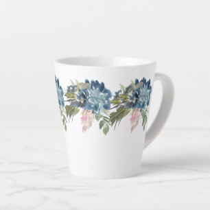 Tasse Latte Roses bleus et latte de l'Iran