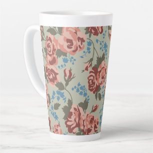 Tasse Latte Roses et Jacinthes
