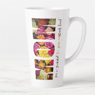 Tasse Latte Roses pour maman
