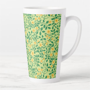 Tasse Latte Roses sauvages en jaune et vert