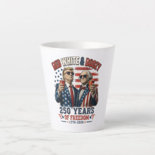 Tasse Latte Rouge Blanc Boozy Trump George Washington 250