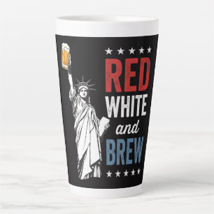 Tasse Latte Rouge Blanc et Bière 250e Anniversaire