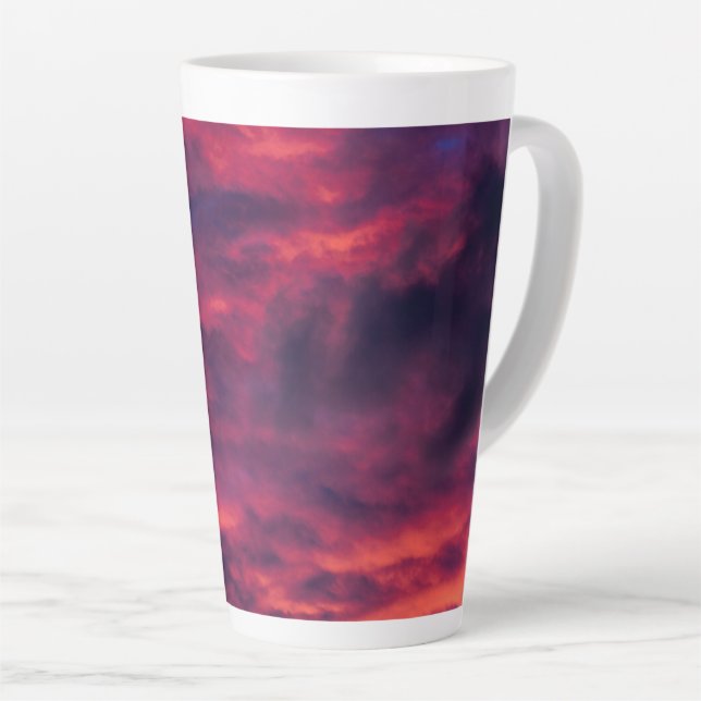 Tasse Latte rouge d'août (Angle droit)