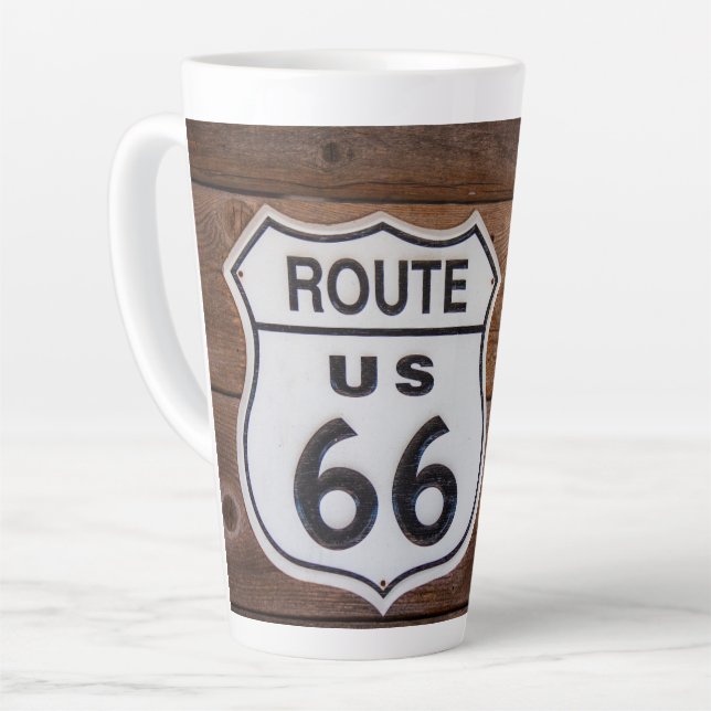 Tasse Latte Route 66 (Angle gauche)