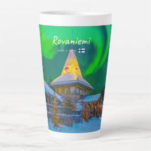 Tasse Latte Rovaniemi, Finlande - Grande Aurore Boréale
