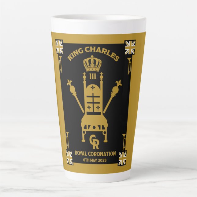 Tasse Latte Royal Coronation King Charles III (Devant)