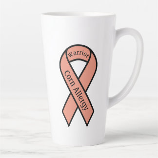 Tasse Latte Ruban de guerrier contre l'allergie au maïs