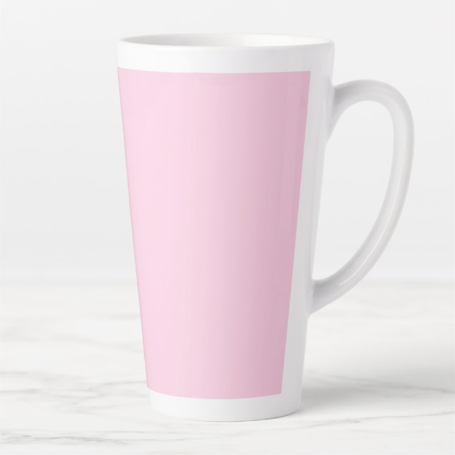 Tasse Latte Ruban rose clair uni mignon pour la sensibilisatio (Droite)