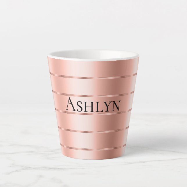 Tasse Latte Ruban Rose Gold  (Devant)