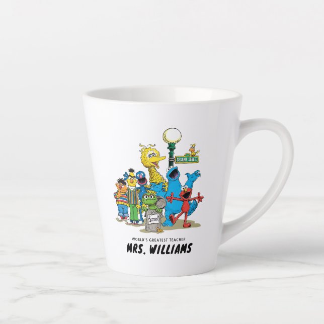 Tasse Latte Rue Sésame | Le plus grand enseignant du monde (Droite)
