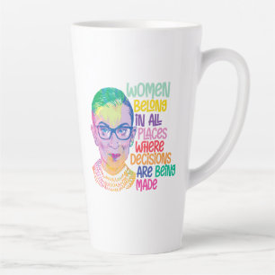 Tasse Latte Ruth Bader Ginsburg Femmes Dans Tous Les Endroits