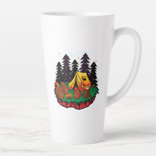 Tasse Latte S’more de plaisir avec cet écureuil de camping