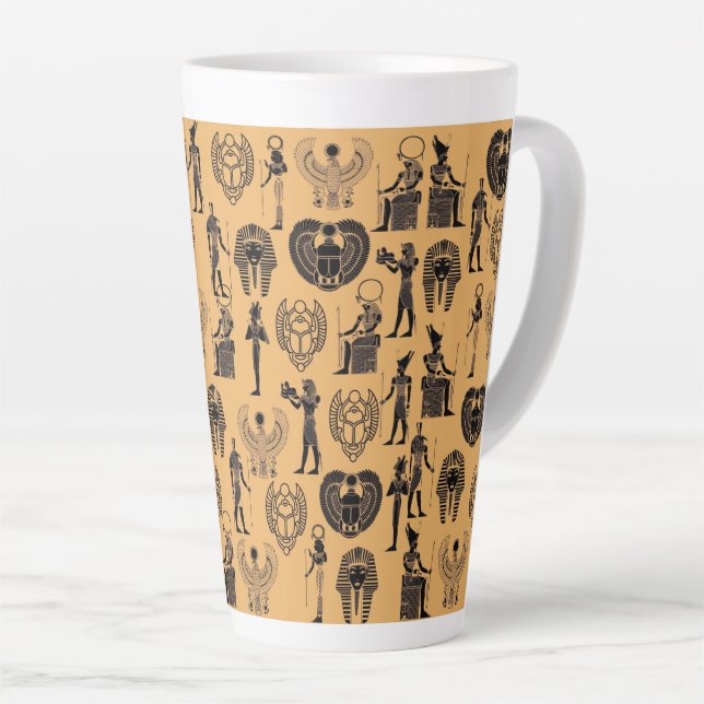 Tasse Latte Sables Éternels : Élégance Antique Égyptienne pour (Angle droit)