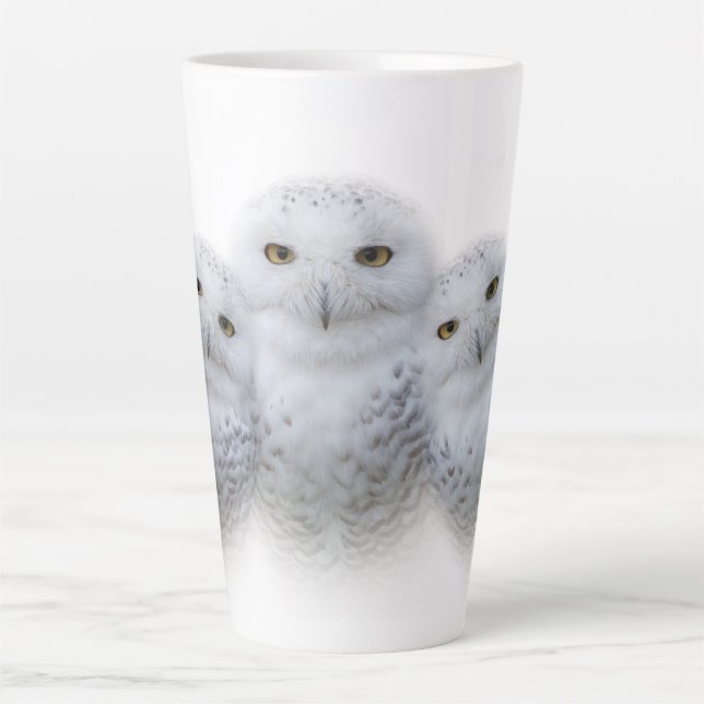 Tasse Latte Sagesse de rêve de la famille des Chouettes de nei (Devant)