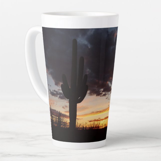 Tasse Latte Saguaro Sunset III Arizona Desert Paysage (Angle gauche)