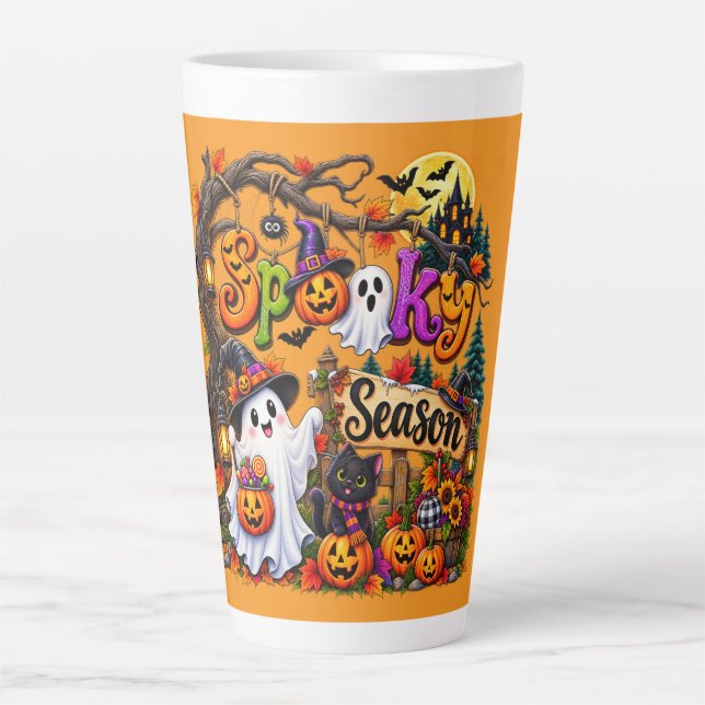 Tasse Latte Saison d'Halloween  (Devant)
