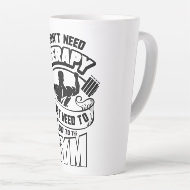 Tasse Latte Salle de sport (Angle droit)