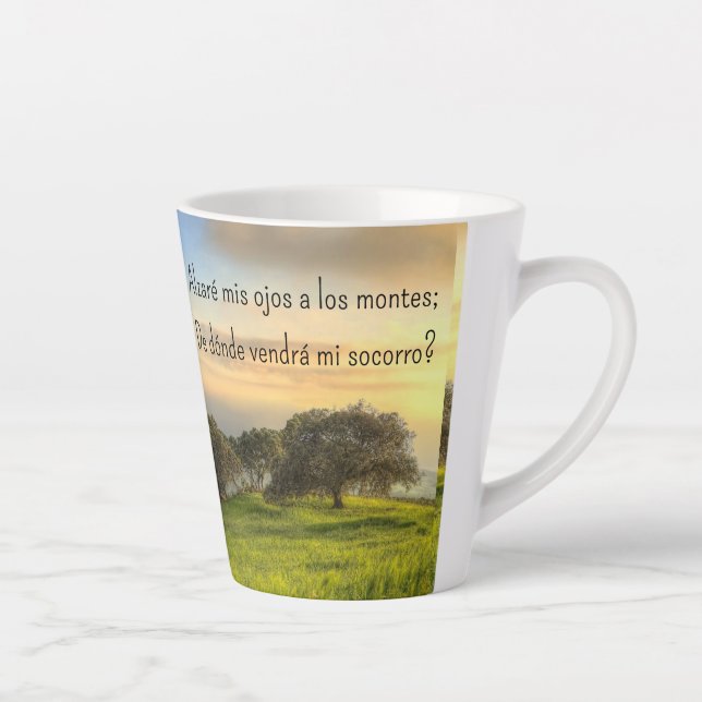 Tasse Latte Salmo 121:1-2 * Taza * Alzare mis ojos (Droite)