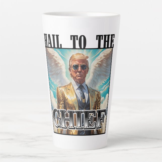 Tasse Latte Salut au chef - Trump 2024 (Devant)