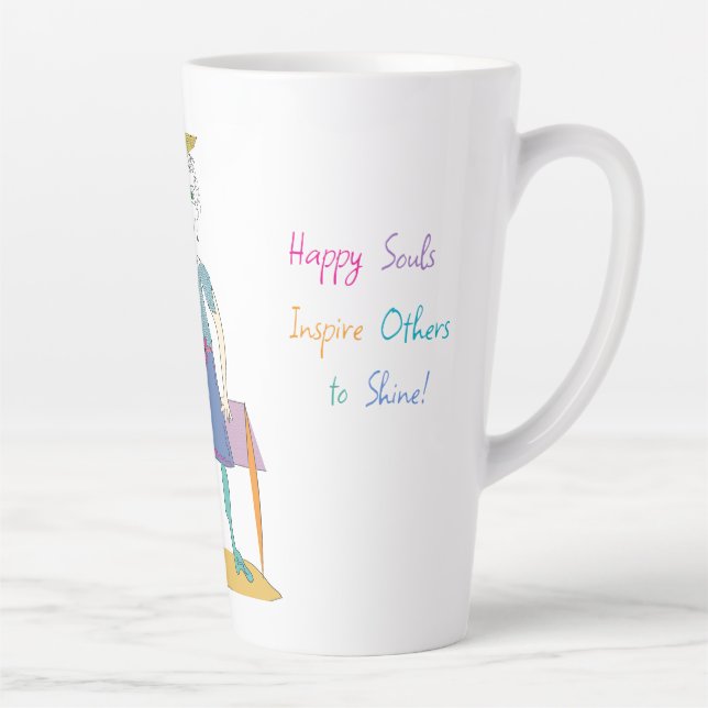 Tasse Latte SANDY - Joyeuses âmes inspirent les autres à brill (Droite)