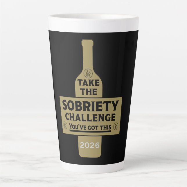 Tasse Latte Sans Alcool Et Sobre (Devant)