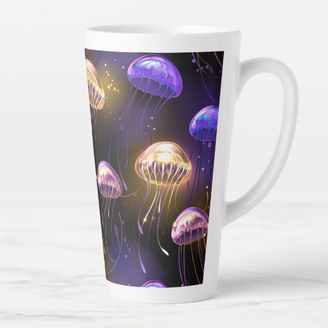 Tasse Latte Sans joint avec méduse éclatante (Droite)
