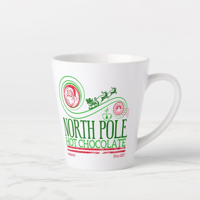 Tasse Latte Santa Clause Pôle Nord Chocolat chaud (Droite)