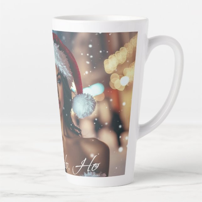 Tasse Latte Santa Girl - Ho Ho Ho - Christmas (Droite)