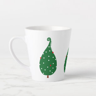 Tasse Latte Sapin de Noël décoré
