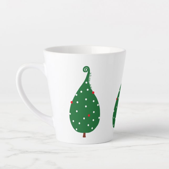 Tasse Latte Sapin de Noël décoré   (Gauche)