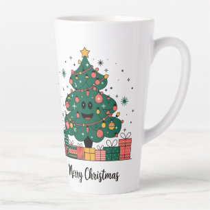 Tasse Latte Sapin de Noël Vœux de la saison