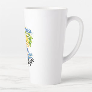 Tasse Latte Sapore di Sole Art aquarelle au citron méditerrané
