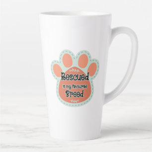 Tasse Latte Sauvée est l'empreinte de patte de chien de ma rac