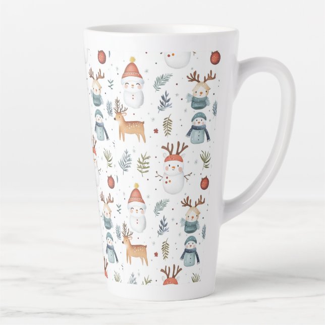 Tasse Latte Scandinavian Nordic Christmas Holiday Winter (Droite)