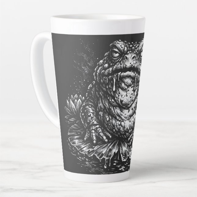 Tasse Latte Sceau du Crapaud Hanté par BurnsInHell (Angle gauche)