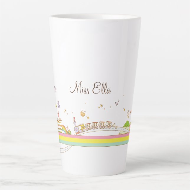 Tasse Latte Scène de l'enseignant Whimsical personnalisée (Devant)