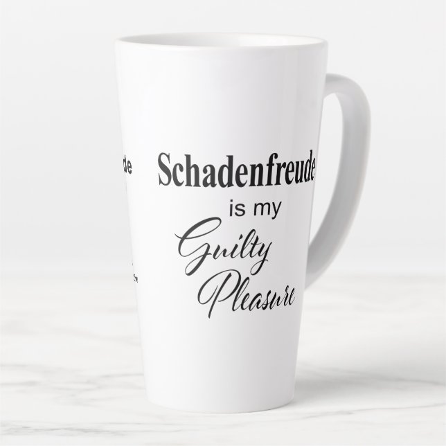 Tasse Latte Schadenfreude* est mon plaisir de culpabilité Latt (Angle droit)